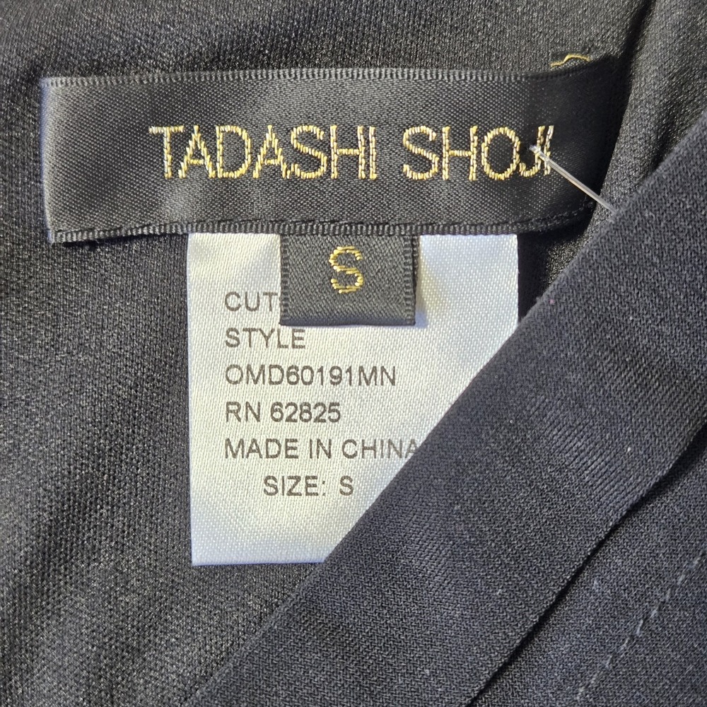 Tadashi Shoji Black Stretch Bandage Cocktail Party Dress Sz S‎ Sheath Gala Comfy - Picture 10 of 14